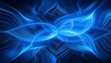 Fototapeta premium iridescent blue flames dance in ethereal swirls