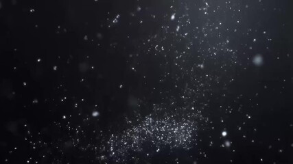 Gentle shimmering ice particles drifting and sparkling in a 4K UHD seamless video loop animation, creating a cold, elegant, and tranquil winter atmosphere.
