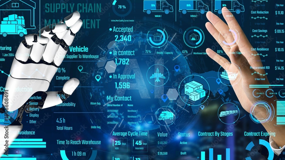Poster ai controls supply chain systems with virtual assistant monitoring, route optimization, and artifici