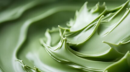 An abstract image showcasing a creamy, green texture that invites creativity and tranquility, presenting a visually soothing aesthetic for various artistic uses.