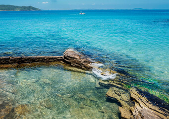Azeda Beach, or Bite Beach, Praia Azeda, a idilic beach with clear and calm waters, in Buzios, Rio...