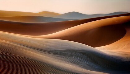 abstract landscape with soft waves in earthy tones