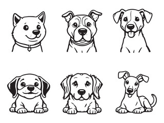 Obraz premium Dog Simple Line Drawing