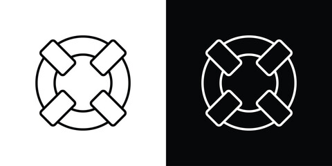 Rubber ring icon in black. flat graphic vector icon © Vince