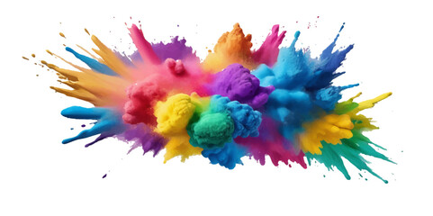 Colorful paint, ink, and watercolor splashes create vibrant artistic designs and illustrations