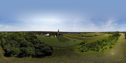 Landscape Błędów, Silesia, Poland 360 panorama