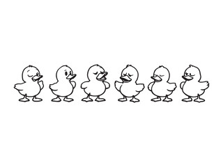 Duck line art illustration