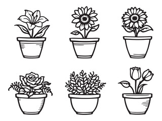 Flower pot vector artwork