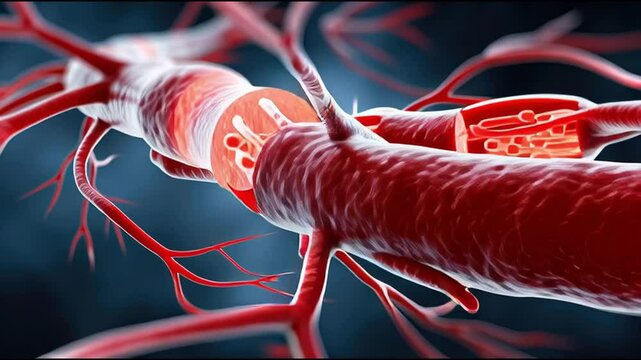Nerve fiber axon myelin sheath neuron nervous system biology medical illustration microscopic view red tubular structure nerve cell synapse anatomy