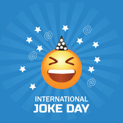 Happy Emoji Celebrating International Joke Day