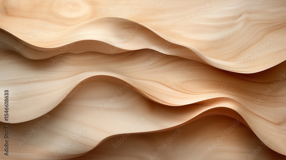 Poster the image showcases smooth, flowing wood grains that create an elegant and calming pattern, emphasiz