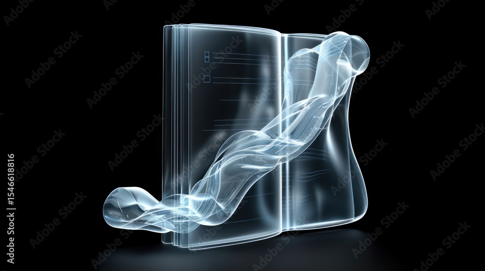 Poster abstract notebook with ethereal design
