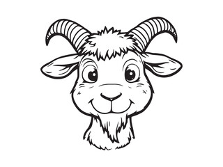 Goat Standing Line Drawing