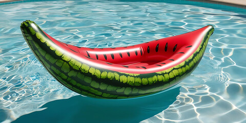 Inflatable Watermelon Float Reflecting Sunlight

