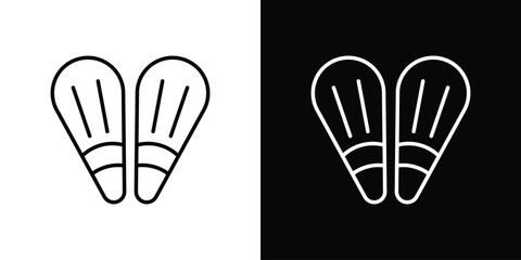 Scuba diving icon in black. flat graphic vector icon © Vince