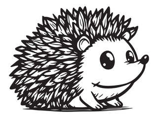 Hedgehog Line Art Illustration