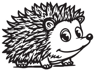 Clean Hedgehog Sketch Outline