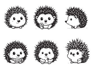 Minimal Hedgehog Line Drawing