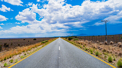 Driving through the endless straights of rural South Africa © Jose