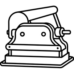 Belt Sander Minimalist Line Illustration
