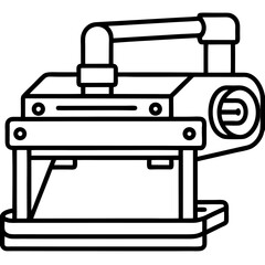 Belt Sander Minimalist Line Illustration