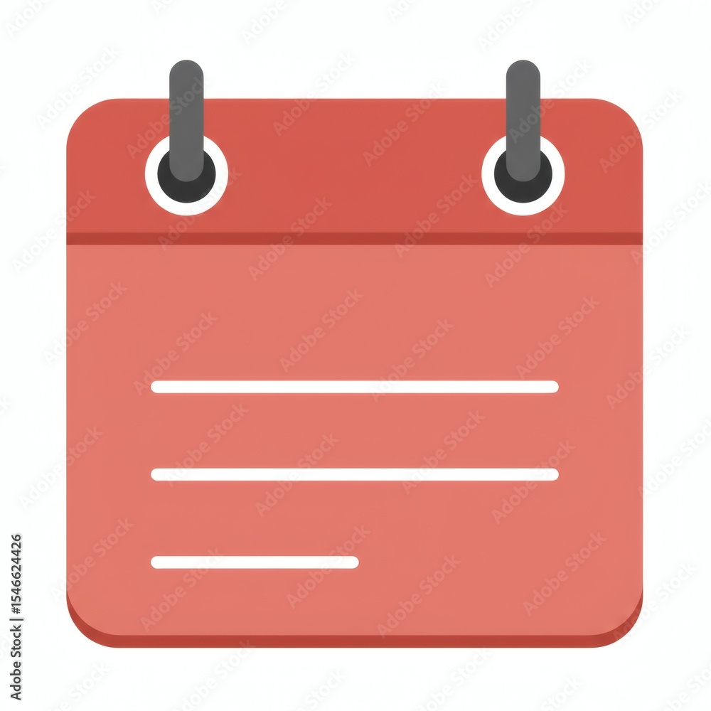 Aufkleber red calendar icon design element for schedule planning reminders organization apps and websites.