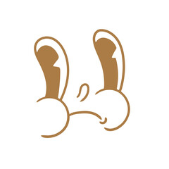 Retro cartoon face. Classic comics from the 1950s and 1960s. Hand-drawn animated illustration. Posters, cards, and graphic design.