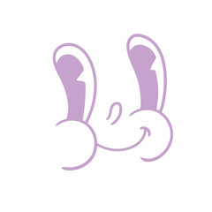 Obraz premium Retro cartoon face. Classic comics from the 1950s and 1960s. Hand-drawn animated illustration. Posters, cards, and graphic design.