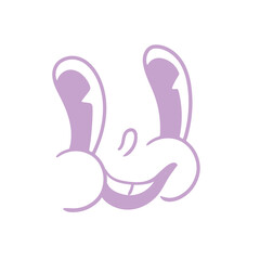 Obraz premium Retro cartoon face. Classic comics from the 1950s and 1960s. Hand-drawn animated illustration. Posters, cards, and graphic design.