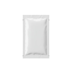 Blank sachet isolated on transparent background for mockups and packaging