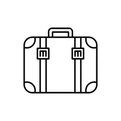 Travel Suitcase Outline Icon Vector
