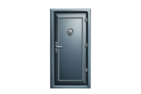 Unlocking Opportunities A sleek steel vault door symbolizing security and entering new on transparent background