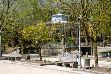 Music pavilion (Palco da Música) in Alameda Park, Santiago de Compostela, Galicia, Spain,...