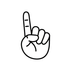 Hand Gesture Number One