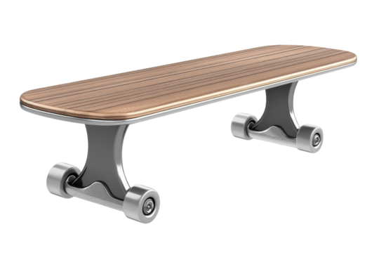 Skateboard reimagined as functional art a blend of street style and unique creativity with on transparent background