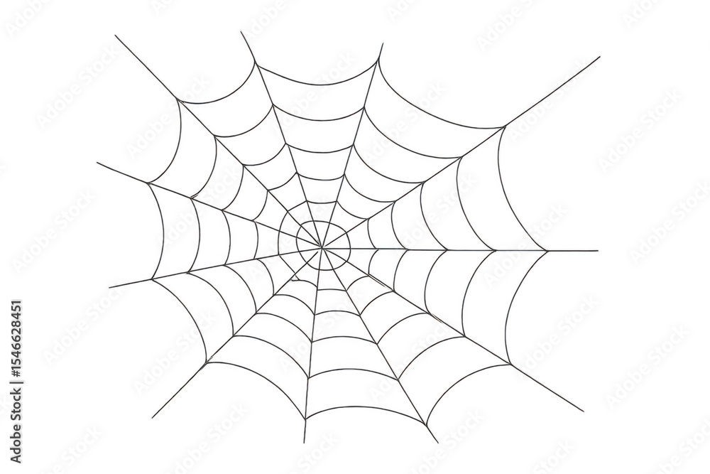 Poster intricate spiderweb design on a transparent background, perfect for adding a spooky touch to hallowe