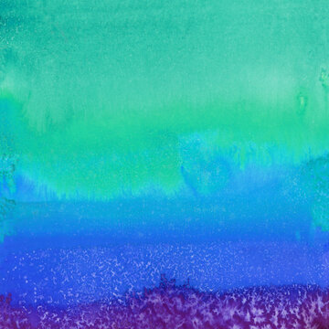 Bright painted watercolor rainbow texture. Hand drawn background with text place