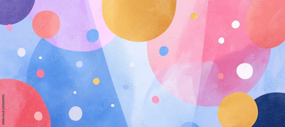 Poster pastel abstract background with confetti and circular shapes in flag colors