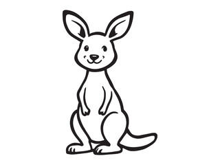 Elegant Kangaroo Line Art Design