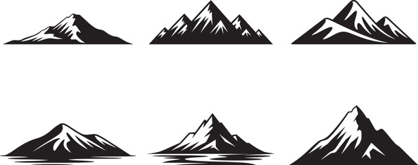 Fototapeta premium Sunset Behind Mountain Silhouette