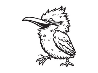 Kookaburra Line Art Illustration