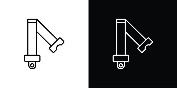 Shoulder strap icon in black. flat graphic vector icon