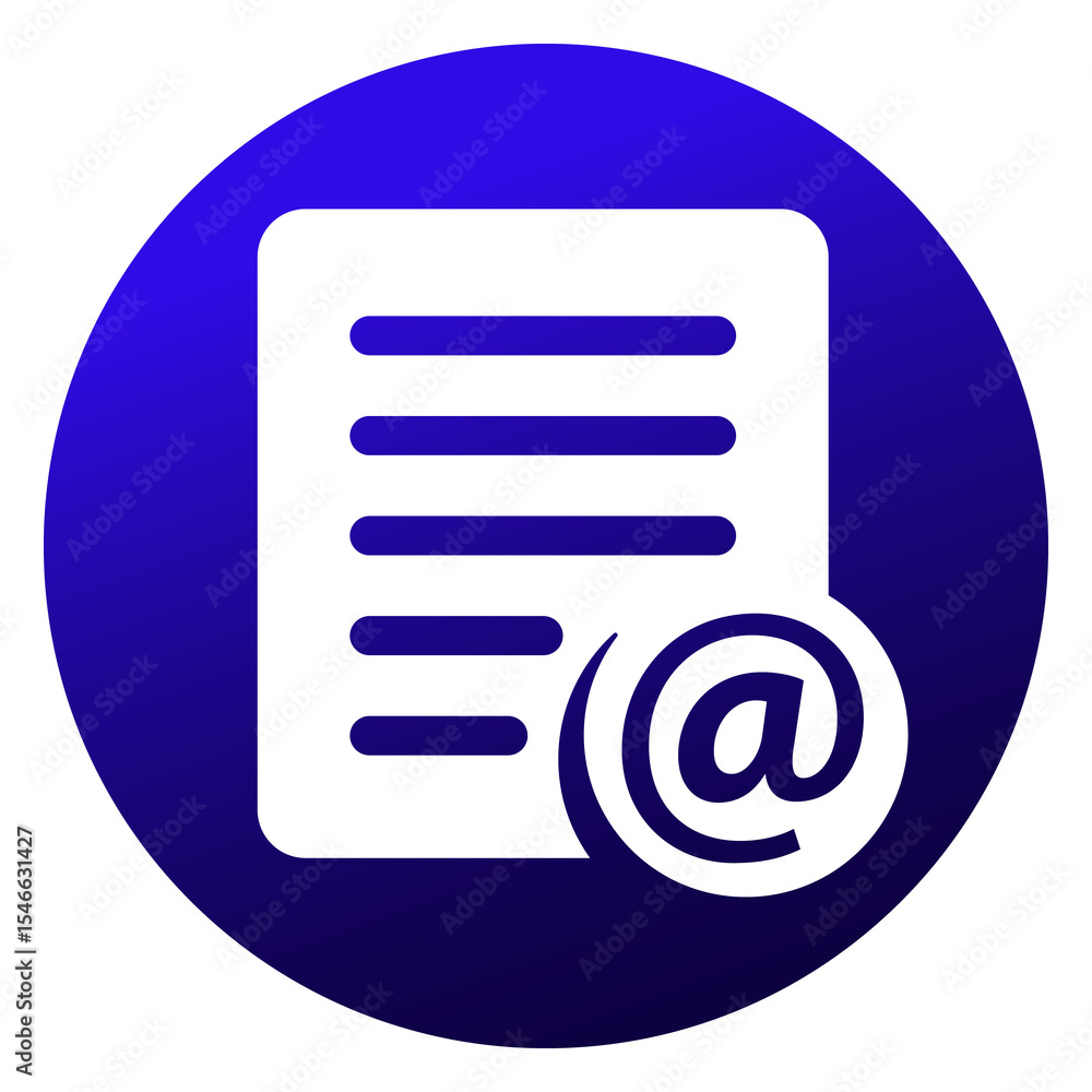 Poster mail list icon for web
