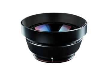 Capturing infinite moments of creation with an elegant modern camera lens glistening in the on transparent background