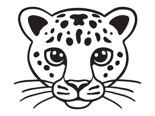 Leopard Line Art Illustration