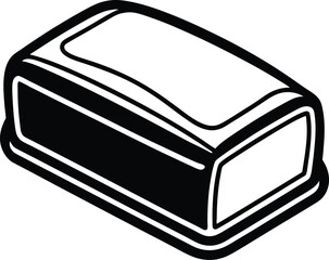 illustration of a toaster with butter