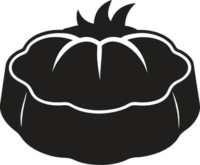 Meatloaf silhouette vector on a white background