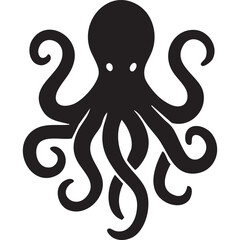 Fototapeta premium Octopus silhouette