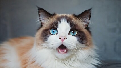 Surprised Ragdoll Cat Portrait © Marina