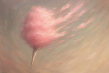 Fototapeta premium Cotton Candy Blown Away by Wind – Symbol of Fleeting Joy